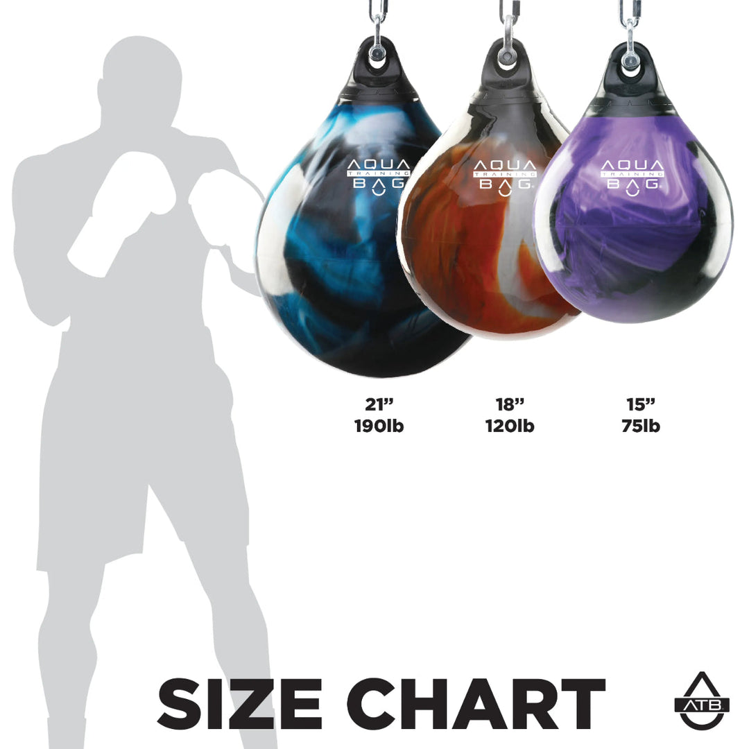 15" 75lb Aqua Punching Bag - Bad Boy Blue