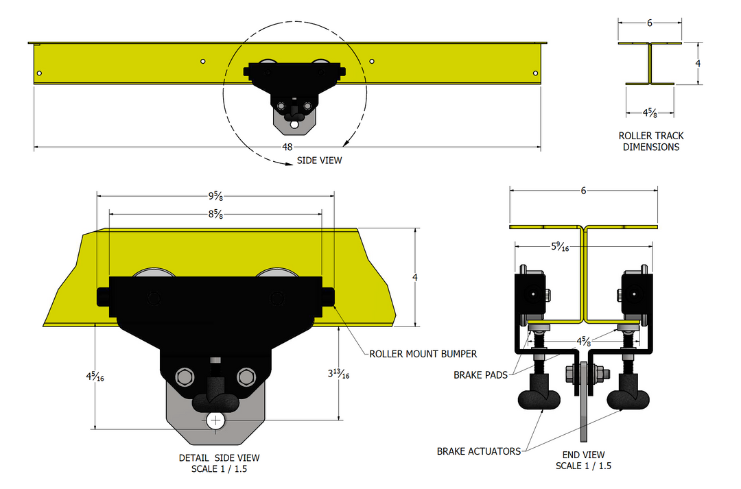 Roller Mount Track Combo