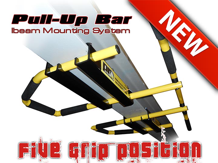 I-Beam Pull Up Bar 5 grip positions yellow